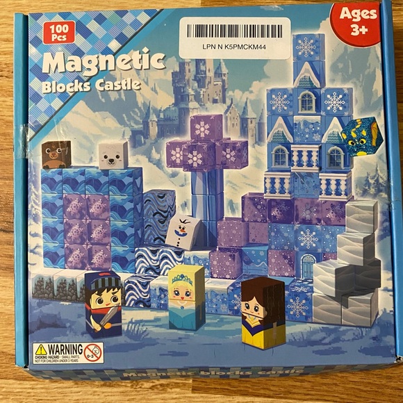 Other - Magnetic Blocks Castle Toy Set - Blue and Purple 100 Piece NWT